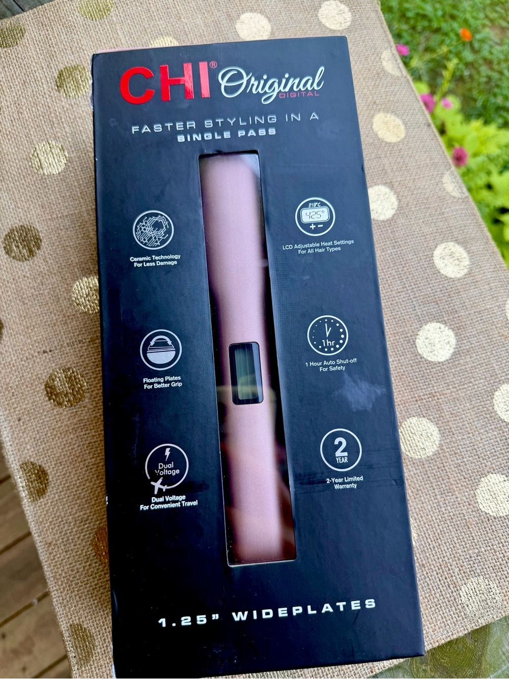 CHI Original Digital 1.25" Ceramic Flat Iron – Black
